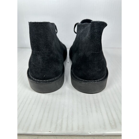 Size 9.5 Clarks Shepton Black Noir Suede Boots Shoes Mens Cushion 79926 NEW main image 8